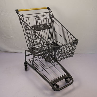 comprare Carrello grigio del deposito di catena di negozi del carrello di acquisto del supermercato 60L con le ruote di TPR online manufacture