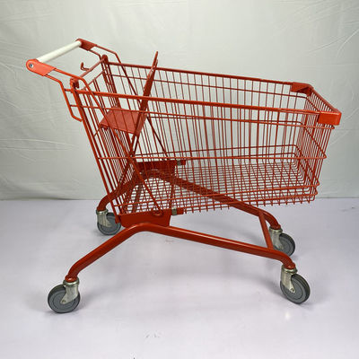 comprare Carretto di compera su ordinazione rosso del carrello di stile europeo d'acciaio del carrello di grande capacità 180L online manufacture