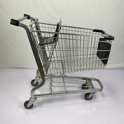comprare Carretto personalizzabile del carrello di acquisto del supermercato di Logo Steel Shopping Cart 125L online manufacture