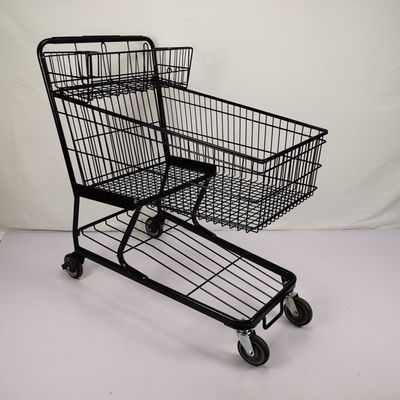 comprare Grande carrello su misura di acquisto del supermercato del canestro 100L con il piccolo canestro della maniglia online manufacture