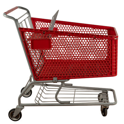comprare Carretto di plastica della drogheria di capacità di carico di plastica dei carrelli 110kgs di doppio strato online manufacture