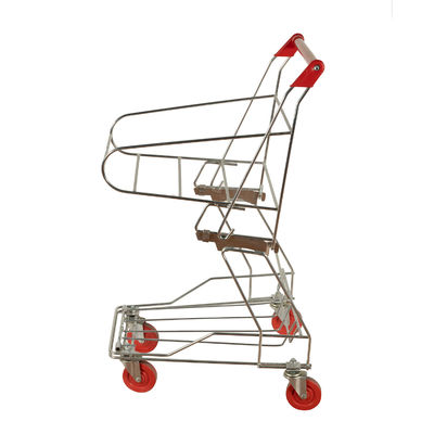 comprare Rivestimento della polvere del carrello del cestino della spesa delle ruote di spinta 4 della mano dello zinco con la stampa del logo online manufacture