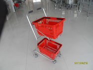 L'acciaio del supermercato ha spinto il cestino della spesa con la ruota a 3 pollici del PVC/unità di elaborazione/TPR