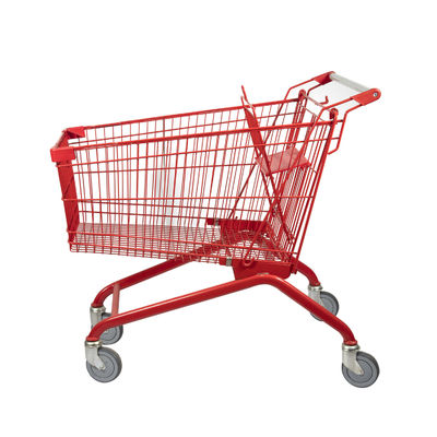 comprare Vendita all'ingrosso europea rossa di grande capacità del carrello del supermercato del carrello di stile 180L online manufacture