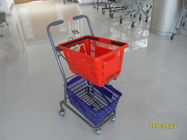 Carrello a 3 pollici di acquisto del supermercato di 4 della parte girevole macchine per colata continua del PVC utilizzato in piccolo negozio