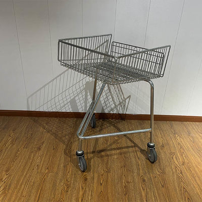 comprare Shallow Shopping Trolley For Disabled  With Escalator Wheels Push Along Steel Shopping Cart online manufacture