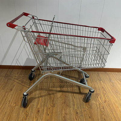 comprare 100L European Style Shopping Trolley with CE Certification Metal Supermarket Carts fabbricazione online