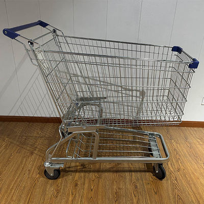 comprare 240L Large Capacity Convenience Store Grocery Carts Metal Durable German type Steel Shopping Cart fabbricazione online