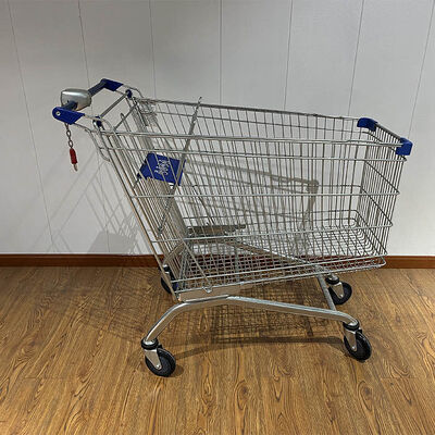 comprare 240L Grandi Supermercati European Shopping Hand Trolley con ruote in PU fabbricazione online